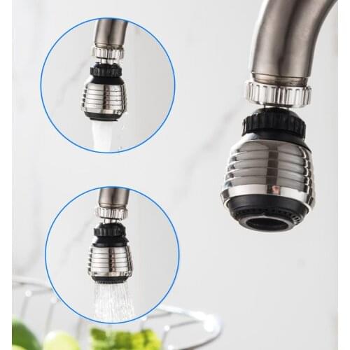 360 Degree Swivel Faucet Aerator Universal Splash Filter Faucet Spray Head Kitchen Tap Water Saving Nozzle Movable ABS Sprayer