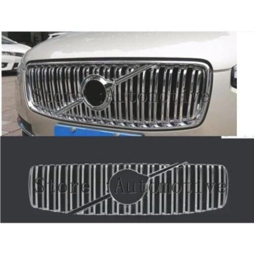 Accessories For VOLVO XC90 2016 2017 2018 ABS Chrome Matte Front Bumper Grille Moulding cover trim Car styling 2pcs