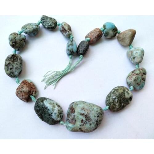 Wholesale 1of 15.5" Full Strand 100% Natural Blue Larimar Beads,Polished Nugget Gem Stone Beads for jewelry diy