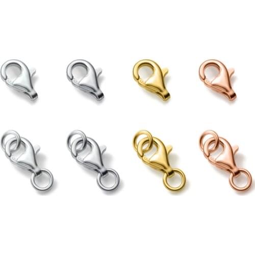 Entire 925 Sterling Silver Ornament Lobster Clasps Necklace/Bracelet S925 Silver Connector Clasp Hooks DIY Jewelry Accessories