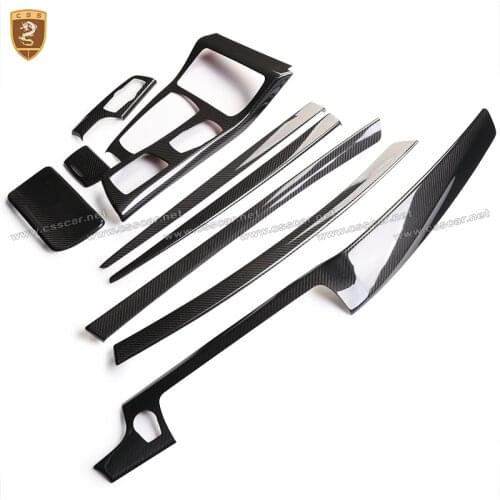 Full Carbon Fiber Interior Dashboard Trim Covers For BMW 5 Series F10 F11 2011 2012 2013 2014 2015 2016 2017 Hot Car Accessories