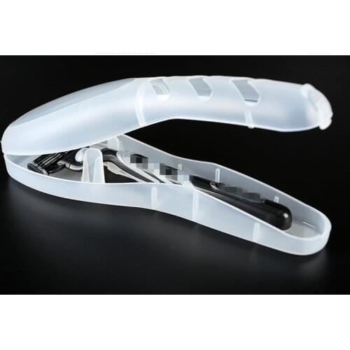 Men Shaver Holder Box Plastic Portable Practical Razor Blades Storage Organizer Box Travel Portable Shaving Machine Container