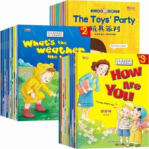 30 Books English Picture Books Enlightenment Stories Childrens Bilingual Picture Books Gifts for Children Language Books