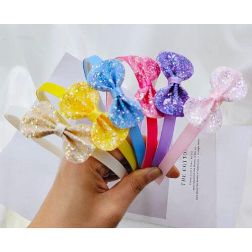 2pcSweet girls beautiful hairband headpieces Multicolored big butterfly hair hoop High-grade hair accessories Tiara for children