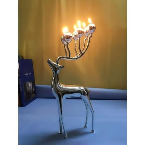 Living Room Creative Candle Holder Light Luxury Retro Ornaments Dining Table Romantic Dinner Bougeoir Home Decoration BS50ZT