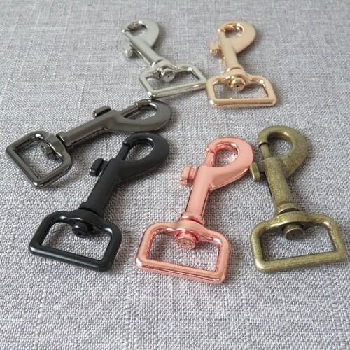 100 Pcs 25mm 1 Inch Metal Spring Hook Buckle Carabiner DIY Bag Dog Leash Belt Straps Buckle Clip Clasp Sewing Accessory Hardware