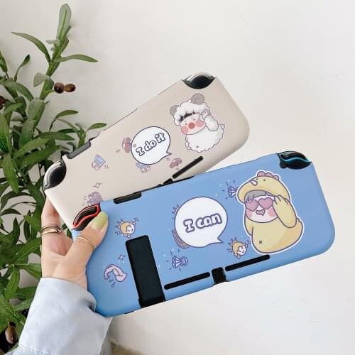 Lovely Couples Little Sheep Cartoon Cute Chick Handheld Game Console Switch Protective Case For Nintendo Switch And Lite Cover