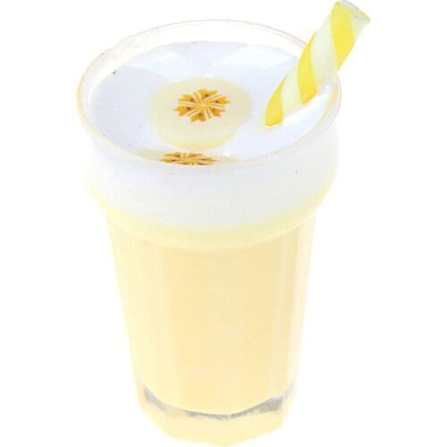 Simulation Drink Food Mini Banana Pretend Play Toy Dolls Accessories 1:12 Dollhouse Miniature Scene Model