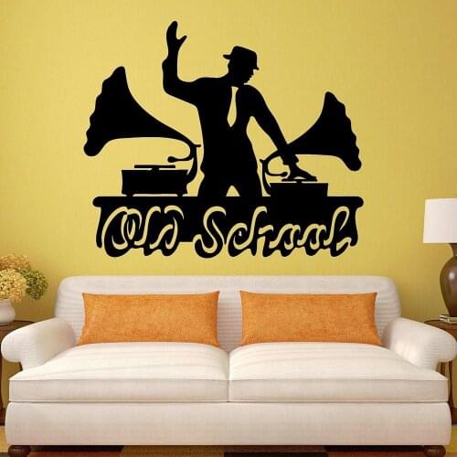 Old School Musical Wall Decal For Pub Jazz Blues Music Vintage Vinyl Wall Stickers For Bedroom Home Decoration For Kitchen W793