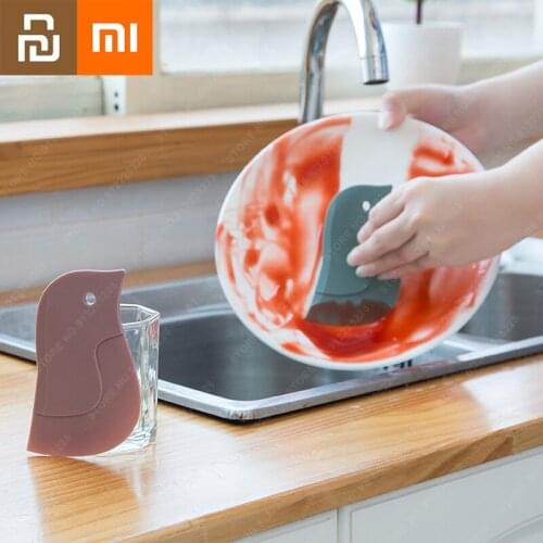 Newest Xiaomi Household Kitchen Scraper Oil Board Penguin Soft Scraper Cleaning Scraping Oil Stains Baking Kitchen Tools Youpin