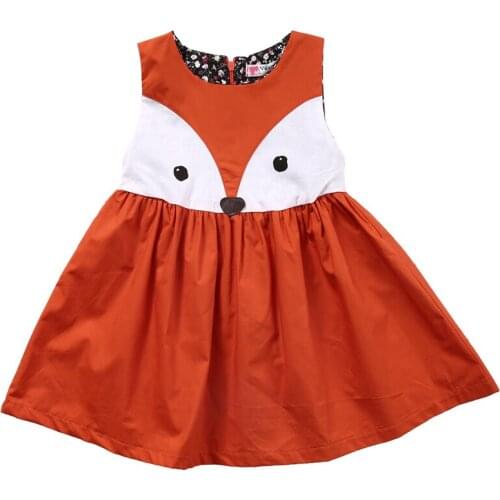 New Fashion Summer Casual Baby Girls Toddler Kids Print Animal Sleeveless Dress Formal Party Wedding Tutu Dress