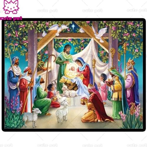 New arrival Diy diamond painting Juses Born Christ picture rhinestones embroidery diamond mosaic stickerS 5d cross stitch