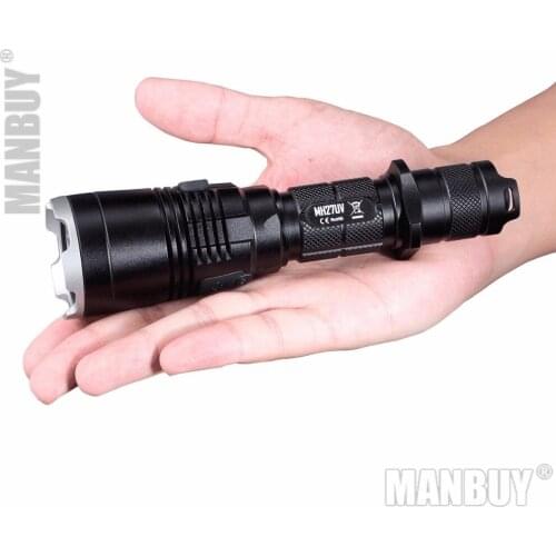 Sale NITECORE 1000LMs MH27UV Tactical Far-reaching Blaze with Red Blue and 365nm Ultraviolet LED Recharging Capabilit Flashlight