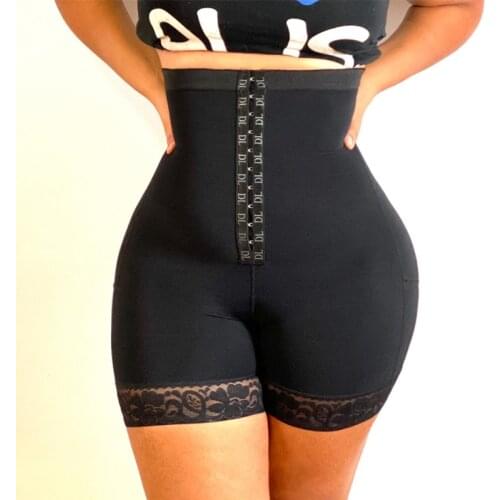 High-Waisted Girdle Front Closure Fashion Letter Shorts Postoperative Flat Abdomenfaja Skims Butt Lifter