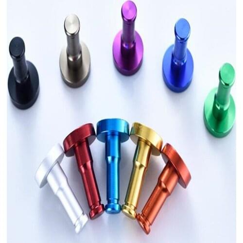 Punch free Space aluminum color coat hook kitchen bathroom row hook solid creative hook strong wall hanging coat hook 2pcs