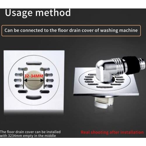 Pipe Washbasin Sewer Home Chrome Plated Dishwasher Sealing Ring Universal Fit Washing Machine Special Elbow Floor Drain Joint