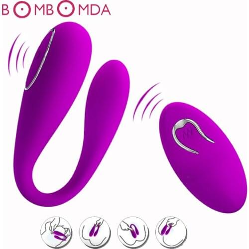 U Type Remote Control Dildo Vibrator Clitoris Stimulator Vaginal Massager Sex Products Erotic G Spot Sex Toys For Woman Lesbian