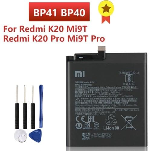 Original XIAOMI BP41 BP40 Replacement Phone Battery For Xiaomi Redmi K20 Mi 9T Redm K20 Pro Mi 9T Pro K20 Pro Premium