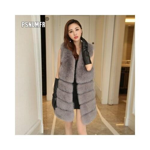 Full Pelt Fur Vests for women 2020 Autumn Winter Women Genuine Real Fox Fur Jacket Thick Warm Waistcoat Female