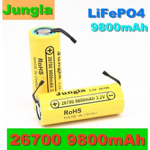 New 3.2V 26700 9800mAh LiFePO4 Battery 3C Continuous Discharge Maximum 5C Power battery For Electric car scooter Energy storage