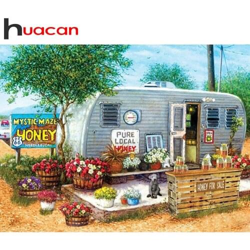 Huacan Diamond Embroidery Mosaic Landscape 5D DIY Diamond Painting Picture Of Rhinestones Garden Decoration Home