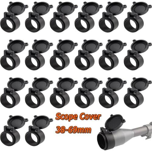 38-69mm Rifle Scope Lens Cover Tactical Flip Up Quick Spring Dust-Proof Cover Cap Hunting Scope Caliber Rifle Scopes Cap