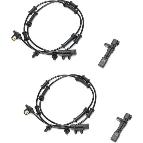 2PCS Front + Rear ABS Wheel Speed Sensor 68003281AA 52125003AB for Jeep Wrangler 3.8L 3.6L 2007-2016 ALS1918 ALS1932 ABS3370FLR
