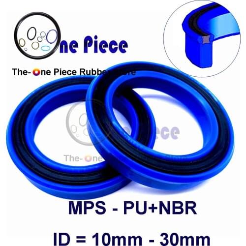 MPS ID=10-30mm U Cup Hydraulic piston rod U-ring single acting seal symmetrical polyurethane PU+NBR Rubber rod piston