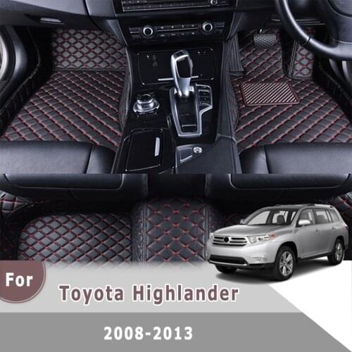 RHD Carpets For Toyota Highlander Kluger 2013 2012 2011 2010 2009 2008 Car Floor Mats Auto Interior Accessories Front And Rear