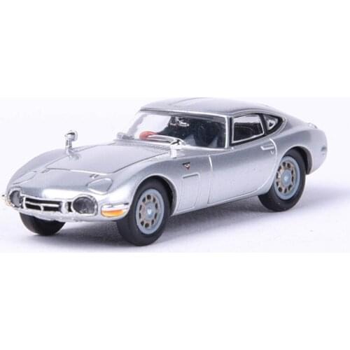 Diecast 1:87 ScaleToyota 2000GT Vintage Car Silver Simulation Alloy Car Model Collectible Decoration Gift Kids Toys Boys