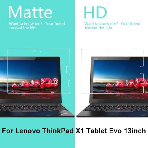Matte Anti-Fingerprint Film For Lenovo Thinkpad X1 Tablet Evo 13in HD Clear Glossy Film Front LCD Screen Protector Film + Cloth