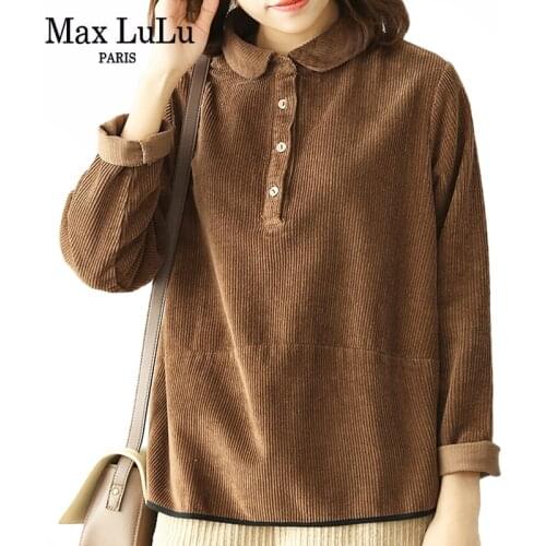 Коричневые блузки Max LuLu China At AliExpress