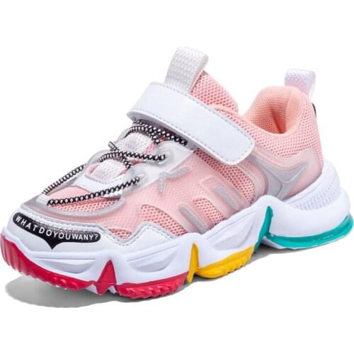 NEWDISCVRY Autumn Rainbow Kids Sports Shoes for Girls Sneakers Breathable Mesh Casual Children Shoes Girls Sneakers Boys Shoes