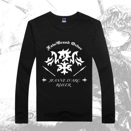 New Anime Fate grand order Jeanne d'Arc T-shirt LooseFate Apocrypha T Shirt long Sleeve Tees Men Women Tops