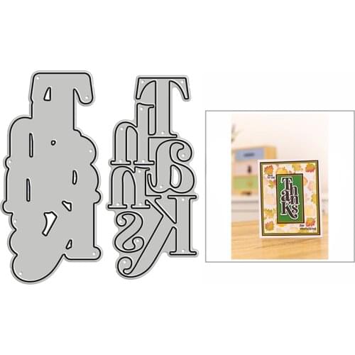 New Thanks Stencil Word Craft Embossing Mold 2021 Metal Cutting Dies for DIY Decorative Scrapbooking Album Card Making No Stamps