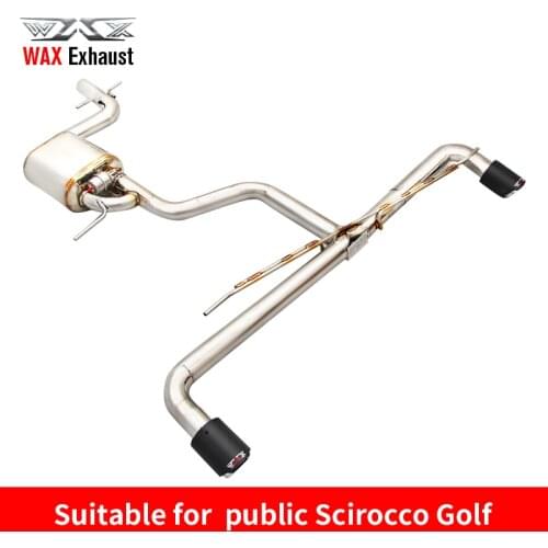 Factory directly sell high quality stainless steel car catback exhaust pipe for VW Scirocco golf