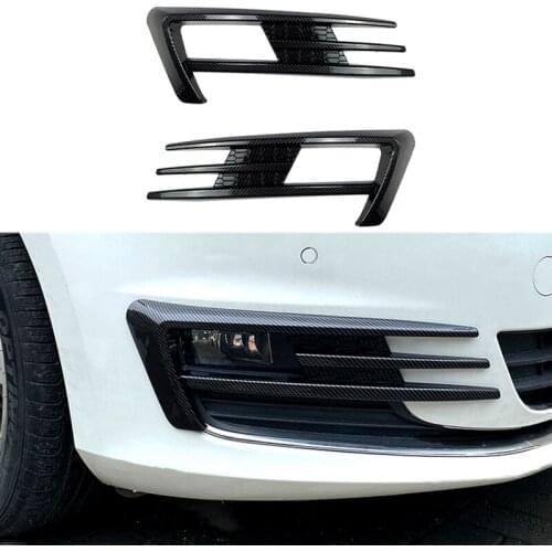 For Golf 7 MK7 2014 2015 2016 2017 Front Bumper Fog Light Grilles Fog Lamp Eyebrow Cover Trim