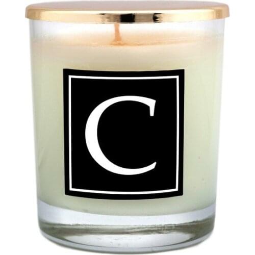 Vi̇vas C Letter Glass Candle candles and scents свечи и ароматы velas y aromas