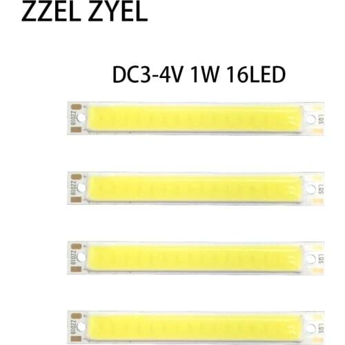 ZZEL ZYEL Hot promotion 100pcs 3v 4v 1.2w L61x8mm 120lm COB strip led vehicle light for bicycle light