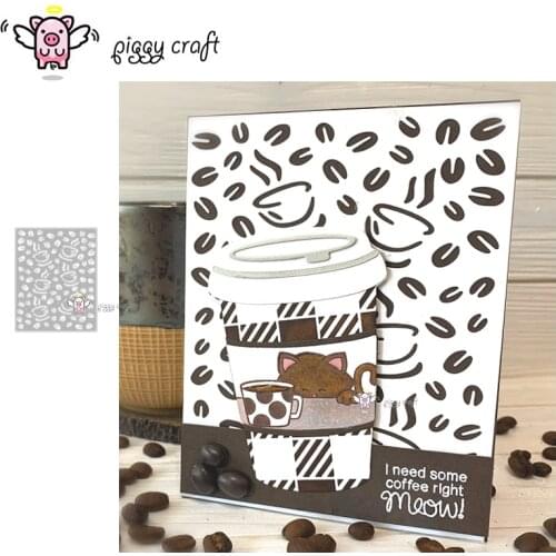 Piggy Craft metal cutting dies cut die mold Coffee beans frame Scrapbook paper craft knife mould blade punch stencils dies