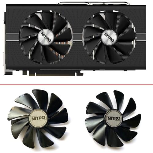 2PCS NEW CF1015H12D ETH Cooler Fan For Sapphire Radeon RX 470 570 NITRO Mining Edition RX580 RX480 Gaming Video Card Cooling Fan