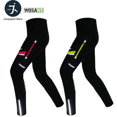 WOSAWE Mens Women Thermal Cycling Pants Bicycle Bike Winter Windproof Tights Mens Racing Cycle Warmth Trousers Ropa Ciclismo