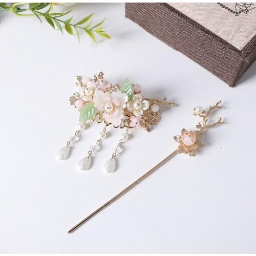 Chinese Tassel Step Shake Hair Pin Ancient Style Super Fairy Crown Hair Comb Hairpin Costume Fairy Hairpin Accessories
