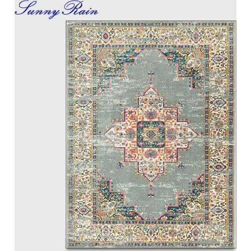 1-piece Printed Retro Carpets For Living Room Large Area Rug For Washable Bedroom
