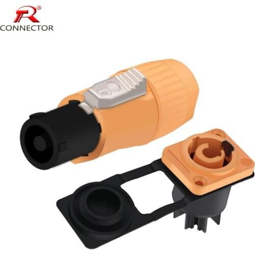 2pcs/1set Waterproof Powercon Connector 20a 250V 3 Pins,NAC3FCA&NAC3MPA-1,Power Male Plug+Power Female Chassis Socket Connector