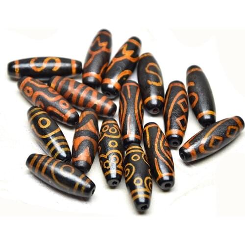 2pcs/lot,10x30mm Agate Beads,Tibet Amulet DZI,Old Agate Dzi Beads ,Dzi Beads DIY,Large Variety of Patterns Free Shipping