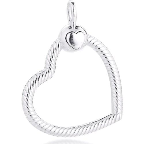 2021 Mothers Day Fits Pandora Bracelet 925 Sterling Silver Heart O Pendant Charms Beads DIY Jewelry Making Gift Wholesale