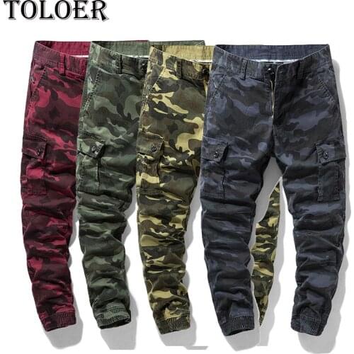 2021 Brand Men Camouflage Cargo Pants Jogging Pant Training Sportswear Mens Jogger Cotton Pant Trousers Male Autumn Sweatpants