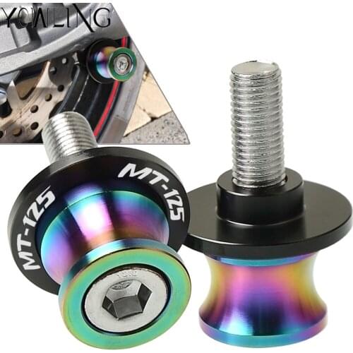 6mm Swingarm Stand Screws CNC Motorcycle Swing Arm Spools Sliders bobbins For YAMAHA MT125 MT 125 MT-125 2015 2016 2017 2018
