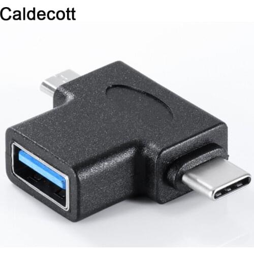 Caldecott 3 In 1 USB 3.0 Micro USB Type-C Adapter Micro USB Type C Converter With OTG Function Cable For Xiaomi Redmi Samsung